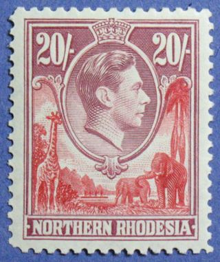 1938 Northern Rhodesia 20s Scott 45 S.  G.  45 Cs01265 photo
