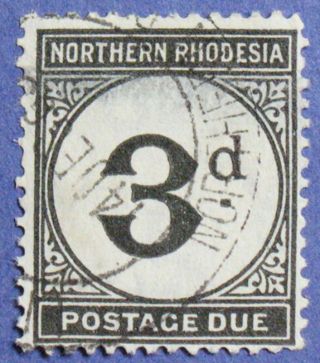 1929 Northern Rhodesia 3d Scott J3 S.  G.  D3 Cs01277 photo