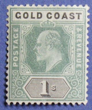 1902 Gold Coast 1s Scott 44 S.  G.  44 Cs01319 photo