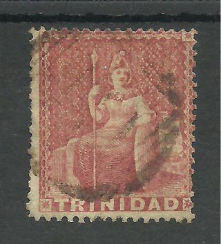 Trinidad Sg46 The 1860 (1d) Rose Red Fine Cat £55,  See Scan photo
