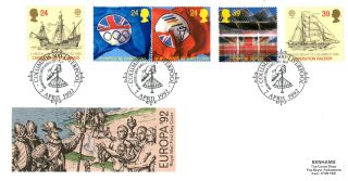 7 April 1992 Europa Royal Mail First Day Cover Columbus 500 Liverpool Shs photo
