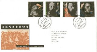 10 March 1992 Tennyson Royal Mail First Day Cover Bureau Shs (a) photo