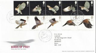 14 January 2003 Birds Of Prey Royal Mail First Day Cover Shs photo