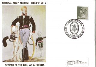 1971 National Army Museum Officer Of The 60th At Albuhera Commemorati Cover Shs photo