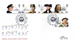 16 June 1982 Maritime Heritage Royal Mail First Day Cover Leicester Sea Cadets photo
