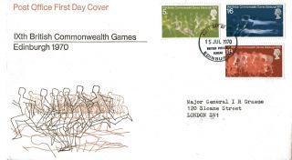 15 July 1970 Commonwealth Games Post Office First Day Cover Bureau Fdi photo