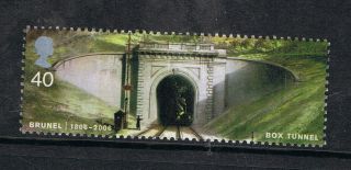 Brunel Box Tunnel Box Hill Wiltshire Illustrated On 2006 British Stamp Nh photo