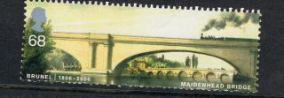 Brunel - Maidenhead Railway Bridge Illustrated On 2006 British Stamp - Nh photo