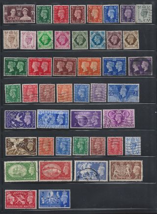 Gb Kgvi 1936 - 1952 - Sg 462 To 514 - - Multiple Listing - Choose From List photo