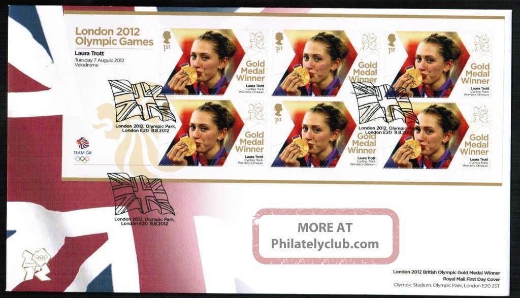 2012 Olympic Gold Medal Winners Laura Trott Cycling Omnium Fdc Post