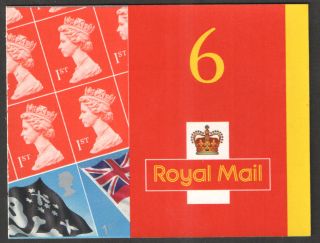 Pm4 / Sb3 (4) Cyl Q1 X 6 2001 Flags & Ensigns 6 X 1st Class Self Adhesive Booklet photo