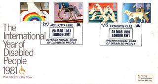 25 March 1981 Year Of Disabled People Po First Day Cover Arthritis Care Shs photo