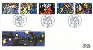 10 November 1992 Christmas Royal Mail First Day Cover All Saints Banbury Shs photo