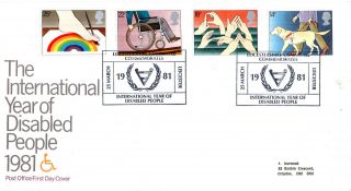 25 March 1981 Year Of Disabled People Po First Day Cover Leicestershire Committe photo
