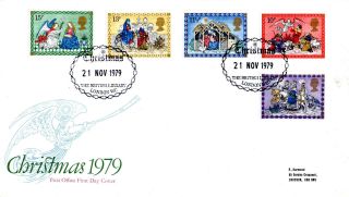 21 November 1979 Christmas First Day Cover The British Library London Wc Shs photo