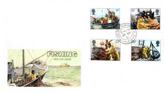 23 September 1981 Fishing Philart First Day Cover House Of Commons Sw1 Cds photo