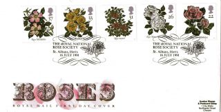 16 July 1991 Roses Royal Mail First Day Cover The Royal National Rose Society photo