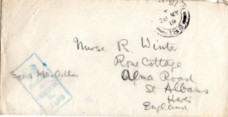 Gb May 1919 World War 1 Soldiers Post Envelope Field Post Office & Censor Can photo