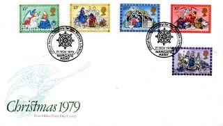 21 November 1979 Christmas First Day Cover Margate Lifeboaft Naming Shs photo