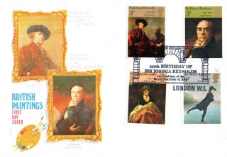 4 July 1973 British Painters Philart First Day Cover Royal Academy Of Arts Shs photo