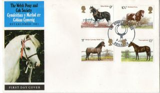 5 July 1978 Shire Horses Official First Day Cover Sport Of Kings Brighton Shs photo