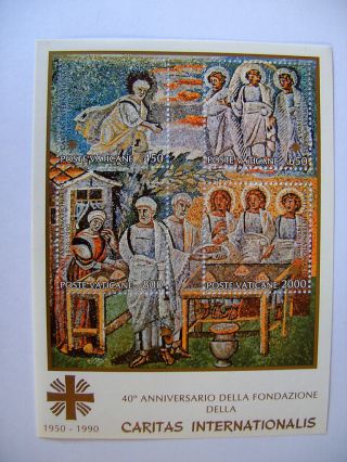 1990 Caritas Miniature Sheet From Vatican photo