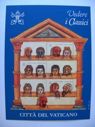 1997 Medieval Illustrations Mini Sheet From Vatican photo
