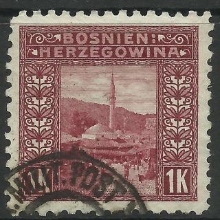Bosnia Herzegovina.  1906.  1k Lake,  Perf 9 - 1/2.  Sg: 199b.  Fine. photo