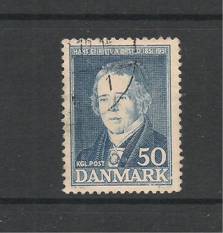 Denmark 1951 Death Centenary Of Oersted Sg 380 P&p Uk photo