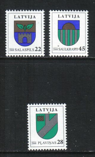 Latvia 2008 Town Coats Of Arms - - Attractive Art/heraldry Topical (696 - 98) photo