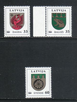 Latvia 2009 Town Coats Of Arms - - Attractive Art/heraldry Topical (726 - 28) photo