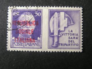Italy Social Republic Scott 15,  1944 Honoring The Army Overprintred Issue photo