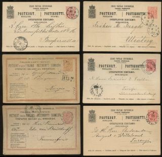 Finland 1885 - 1896 Stationery. . .  9 Cards photo