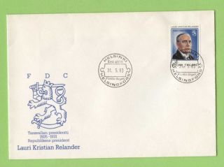 Finland 1983 Centenary Of Lauri Kristian Relander (president) First Day Cover photo