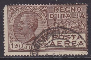 Italy 1927 Portrait Air Post Stamp 1.  20l Brown Cv$125.  00 Sc C7 F photo