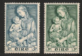 Ireland 151 - 152 Vf - 1954 Mirian Year photo