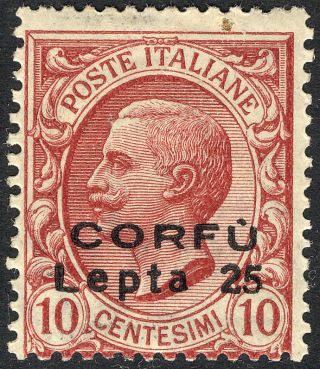 1923 Corfu,  Italian Occupation,  N9,  Mlh,  Vg,  Scott Cv $80.  00 photo