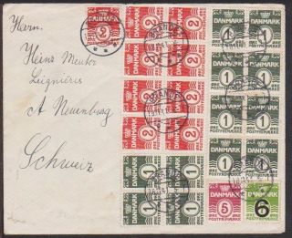 Denmark 1941 Wwii Cover With German Censor Strip & H/s In Pink,  To Switzerland photo
