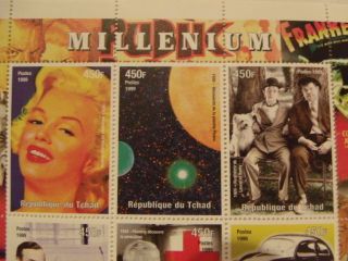 Republique Du Tchad - Millenium 1999 Stamp Sheet - photo