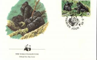 (72397) Fdc Wwf - Rwanda - Gorilla - 1985 photo