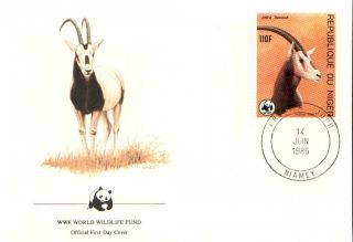 (72429r) Fdc Wwf - Niger - Antelope - 1985 photo
