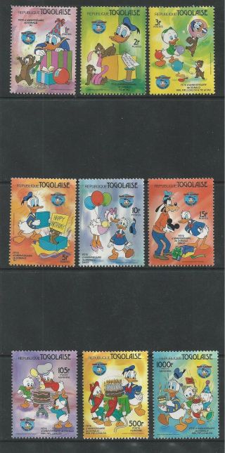 Togo 1230 - 1238 Disney Donald ' S 50th Anniversary photo