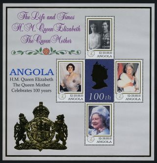 Angola 1086 - 7 Queen Mother 100th Birthday photo