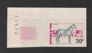 Chad 272 Vf Imperforate - 1972 30fr Horse photo