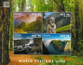 Ghana 2013 Unesco World Heritage Site I 4v M/s Victoria Falls Redwood Park photo