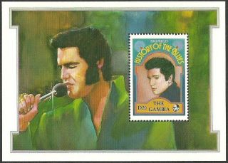 Gambia 1992 Pop Rock Music Elvis History Of The Blues M/sheet photo
