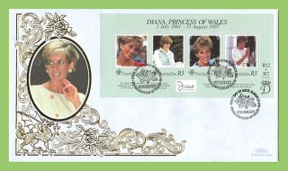 Seychelles 1998 Princess Diana Memorial Silk First Day Cover photo