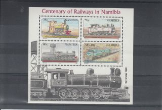 Namibia 1995 Cent Railways Sg Ms661 4v Cape Cross Locomotive Trans - Namib photo