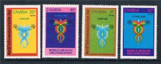 Zambia 1981 Telecoms & Health Day Sg 333/6 photo