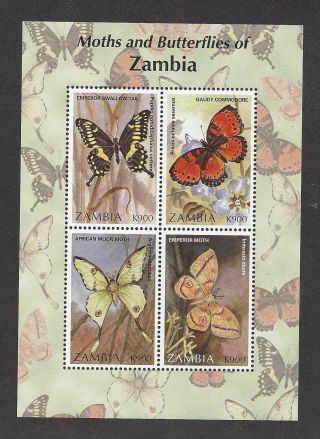 Zambia 683 Souvenir Sheet - Butterflies photo